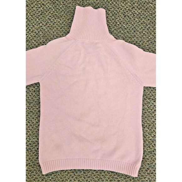 Lauren By Ralph Lauren Turtleneck Sweater Pink Gold Snap Buttons (Women's S/M) - Picture 8 of 9
